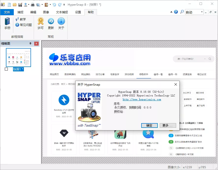 图片[1] - HyperSnap 屏幕截图 v9.5.2.00 汉化版下载 - 乐享应用