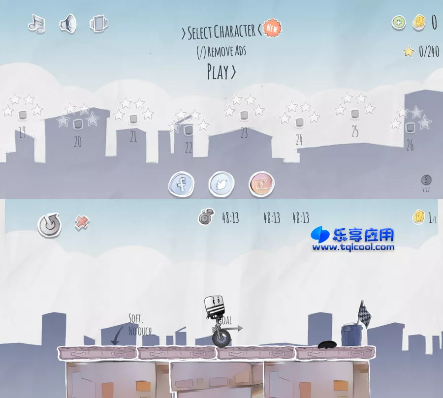 图片[1] - 安卓游戏 独轮先生 1.2 破解版下载 解锁无限金币 - 乐享应用